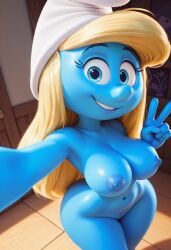 3d ai_generated big_ass chudaibastard3d innie_pussy smurf smurfette tiny_female