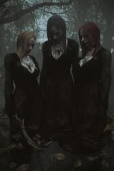 3d 3girls bela_(resident_evil) big_ass big_breasts breasts bust busty capcom cassandra_(resident_evil) curvaceous curvy curvy_figure daniela_(resident_evil) female hips light-skinned_female light_skin mature mature_female nv3d resident_evil resident_evil_8:_village sisters slim_waist thick thick_hips thick_legs thick_thighs thighs voluptuous waist wide_hips