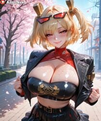 1girls ai_generated aliusnext big_ass big_breasts blonde_female blonde_hair blonde_hair_female breasts breasts burnice_white crop_top female hi_res high_resolution highres hoyoverse huge_ass huge_breasts light-skinned_female light_skin lingerie massive_ass massive_breasts mature mature_female mihoyo patreon red_eyes sweat sweatdrop sweating sweaty sweaty_body sweaty_breasts thick thick_ass thick_hips thick_legs thick_lips thick_thighs zenless_zone_zero