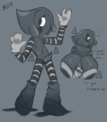 anal anal_sex big_ass_(male) blot_(dandy's_world) dandy's_world dandy_(dandy's_world) gay mime reverse_bunnysuit striped_socks tentacle_dick yaoi