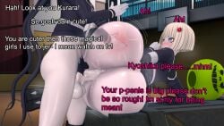 3d futa_on_female kyoshika_magadori light-skinned_female light-skinned_futanari oosuzuki_kurara the_hundred_line_-last_defense_academy- theboobedone