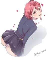 big_ass big_breasts big_butt big_titties clothing curvaceous curvaceous_female curvaceous_figure curvy curvy_figure curvy_hips dandadan female female_focus female_only misterlmaoo pink_hair shiratori_aira short_hair underwear