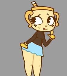 cuphead_(game) fart fart_fetish farting ms._chalice possibleexport skirt_lift skirt_pull tagme video