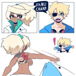1girls 3rf breasts female guilty_gear ramlethal_valentine sin_kiske tagme topless undressing