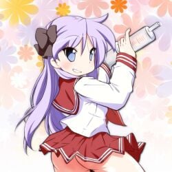 1girls artist_request kagami_hiiragi lucky_star tagme
