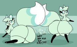 ass big_ass bubble_butt chikn_nuggit female furry gravtitty huge_ass slushi_(chikn_nuggit) tagme thick_thighs wide_hips