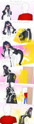 1girls anon ass big_ass big_breasts caught caught_in_the_act embarrassed fart fart_cloud fart_fetish fully_clothed hololive hololive_english lazei lingering_stench maid maid_uniform ouro_kronii stench_lines virtual_youtuber