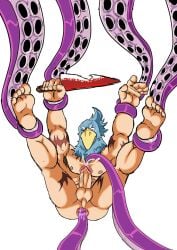 anal anal_sex animal_mask bandanabird barefoot beak_mask feet forced forced_orgasm hi_res human male mammal mask orgasm penetration questionable_consent sex solo sunraku tentacle tentacle_penetration tentacle_sex upside-down urethral urethral_penetration