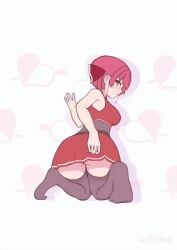 1girls 2d 2d_animation animated animated_gif ass ass_focus back_view black_panties butt_focus female gif heterochromia hololive hololive_fantasy hololive_japan houshou_marine left_sio legwear lifting_dress lifting_skirt looking_at_viewer looking_back loop looping_animation panties red_hair showing_ass showing_off showing_panties solo solo_female solo_focus stockings tagme thighhighs third-party_edit twintails viewed_from_behind virtual_youtuber