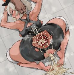 1boy 1girls after_anal after_sex anus asphyxiation bea_(pokemon) bodysuit cum cum_everywhere cum_in_ass cum_in_ass cum_in_mouth cum_in_pussy cum_in_pussy cum_inside defeated female gaping gaping_anus mac_(pixiv31869137) male nintendo on_stomach pixy1234567891 pokemon pokemon_ss ripped_clothing rolling_eyes tears uncensored