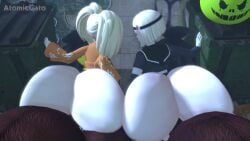 2females 2male 3d ambiguous_penetration animated ass_focus atomicgato big_ass danganronpa dark-skinned_male oosuzuki_kurara sound source_filmmaker tagme the_hundred_line_-last_defense_academy- video