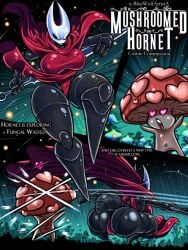 anthro arthropod ass ass big_breasts bluewolfartista bubble_butt comic commission fanart female fungus hollow_knight hornet_(hollow_knight) huge_breasts insects sexy squatting team_cherry text thick_thighs thighs wide_hips