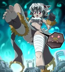 disgaea disgaea_4 giantess heart jenny_secret nippon_ichi_software panties professor_(disgaea) sorcerer_(disgaea) thick_thighs thighs upskirt yuri