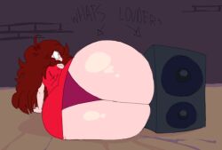 1girls artist_request brown_hair dress friday_night_funkin girlfriend_(friday_night_funkin) huge_breasts red_dress tagme