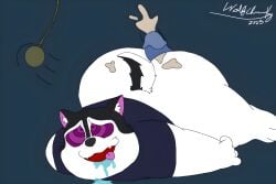 absurd_res alex-the-wolf anthro duo frottage_while_penetrated hi_res hypnosis lobo_(disambiguation) male male/male mind_control wolfchunky