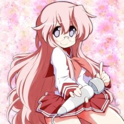 1girls artist_request lucky_star miyuki_takara sex_toy tagme