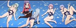 5girls after_rape after_sex ahe_gao all_fours areolae bent_over breasts breasts_out censored cum cum_in_pussy female_only gakuen_de_jikan_yo_tomare glasses katie_majima large_breasts lineup lying multiple_girls nipples on_back one-piece_swimsuit open_mouth rape screencap seto_manaka shinjou_honoka stitched swimsuit swimsuit_aside takahama_shizuru take_your_pick teacher thighhighs time_stop torn_clothes