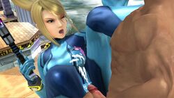 3d blonde_hair blue_eyes breasts clothed_female_nude_male cum cum_on_breasts cum_on_upper_body dead_or_alive forced held_down jann_lee large_breasts metroid missionary nintendo penetration photoshop rape samus_aran uncensored vaginal_penetration