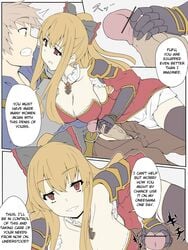 artist_request censored cleavage femdom gran_(granblue_fantasy) granblue_fantasy handjob penis pointless_censoring ponytail ribbon straight text tied_hair translated veiny veiny_penis vira_lillie