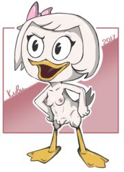 disney duck ducktales nipples pink_background pussy solo webby_vanderquack white_background young киви