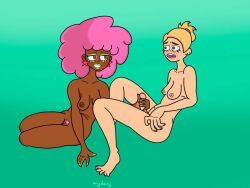 1futa 1girls areolae blush breasts bush bushy_pubes dark-skinned_female dark_skin dick duo female futa_on_female futanari handjob heretwowoomy human light-skinned_futanari light_skin naked naked_female nipples nude nude_female penis pubes pubic_hair pumpkim pussy sitting upsidedownpumpkim upsidedownpumpkin yuri