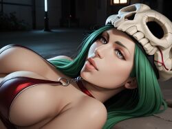 1girls ai_generated bleach bleach:_the_thousand-year_blood_war cleavage curvaceous curvaceous_body curves curvy curvy_body curvy_female curvy_figure female female_only green_hair hourglass_figure infiniteskull inner_sideboob light-skinned_female light_skin nelliel_tu_odelschwanck sideboob solo solo_female voluptuous voluptuous_female