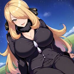 cynthia (pokemon) from pokemon by castle12