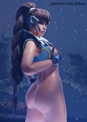 1girls 3d alternate_costume alternate_hairstyle amelie_lacroix ass big_ass big_butt blender breast_grab bubble_butt butt captain_lacroix female female_only grabbing_own_breast long_hair looking_at_viewer lulux mirrorwatch official_alternate_costume overwatch overwatch_2 partially_clothed small_breasts solo widowmaker