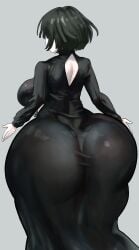 1girls ass ass_bigger_than_head ass_body ass_in_dress big_ass big_breasts bottom_heavy breasts bubble_butt clothing dat_ass dress dumptruck_ass fat_ass female female_only fubuki_(one-punch_man) huge_ass hyper hyper_ass large_ass massive_ass noblood one-punch_man png rear_view ryandomonica solo thick_ass thick_thighs thunder_thighs wide_hips