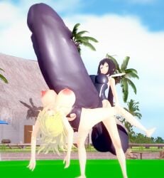 1futa 1girls 3d ahe_gao black_hair blonde_hair clothes_as_condom condom_suit crybabyfuta female futa_on_female futanari huge_boobs huge_cock hyper hyper_penetration hyper_penis kaminashi_nozomi keijo!!!!!!!! koikatsu mio_kusakai penetration_through_clothes pool rape rough_sex sex_through_clothes swimsuit