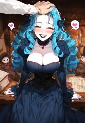 ai_generated corset doll doll_joints fantasy female hand_on_another's_head headpat large_breasts living_doll original original_character pale_skin pov pumpkinseed victorian