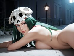 1girls ai_generated bleach bleach:_the_thousand-year_blood_war breast_press breast_squeeze curvaceous curvaceous_body curves curvy curvy_body curvy_female curvy_figure female female_only green_hair hourglass_figure infiniteskull light-skinned_female light_skin nelliel_tu_odelschwanck pressing_breasts sideboob solo solo_female voluptuous voluptuous_female