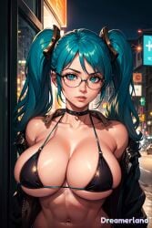 abdomen abdominals abs ai_generated anime anime_style bare_shoulders belly_button big_breasts bikini bikini_top blue_eyes blue_hair bra breasts building buildings choker city city_background cityscape clavicle curvy_figure eyes eyes_open female female_focus female_only fit fit_female glasses glasses_on_face glasses_only hair hair_ornament high_resolution highres horny horny_female hourglass_figure huge_breasts jacket jacket_off_shoulders large_breasts league_of_legends league_of_legends:_wild_rift light_skin lips lipstick long_hair looking_at_partner looking_at_viewer micro_bikini mostly_nude mouth navel night night_sky oiled oiled_body oiled_breasts oiled_skin portrait riot_games seducing seductive seductive_body seductive_eyes seductive_look seductive_mouth seductive_pose shiny shiny_breasts shiny_clothes shiny_hair shiny_skin sideboob skin sky4maleja sona_buvelle straight_hair street swimsuit twintails underboob underwear upper_body watermark