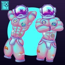 astronaut astronauts bara bulge fortnite fortnite:_battle_royale gay helmet horizon_fortnite jockstrap muscle muscular_male stickers