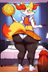 age_difference ai_generated animal_crossing ass big_ass big_cock braixen breasts cock crossover fox hunkbsaa inminent_anal inminent_blowjob inminent_sex interspecies nintendo panties penis_awe pokemon pokemon_(species) precum schoolgirl shocked_expression small_breasts sneakers tanuki teen tom_nook white_panties