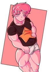 chad_steven diamond-shaped_pupils gay male male_only pink_steven shirt solo steven_quartz_universe steven_universe steven_universe_future underwear