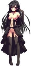 breasts land_of_the_free lolita_fashion nipples no_bra nopan pussy soft_circle_courreges stockings thighhighs transparent_png uncensored