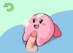 2boys animated blue_eyes blush cum cumshot facial fellatio handjob kirby kirby_(series) male multiple_boys multiple_males oral penis sex smile solo_focus testicles torrentialkake uncensored yaoi