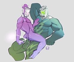 2024 2boys anal anal_sex animate_inanimate anthro anthro_on_anthro anthrofied ass balls big_dom_small_sub bigger_dom blush bodily_fluids cappor_(omlet_bavuz) closed_eyes cum cum_in_ass cum_inside digital_media_(artwork) drink duo excessive_cum eyeless eyeless_male feez_(omlet_bavuz) gay gay_sex genital_fluids hand_on_thigh leaning_back male/male male_only monster monster_energy muscular muscular_arms muscular_male object_head omlet_bavuz one_arm_up open_mouth pecs pecs_touching riding_penis sharp_teeth simple_background smiling soda testicles toony two_tone_body unusual_bodily_fluids white_background yaoi