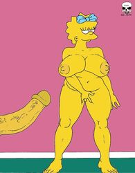 1girls big_belly big_breasts breasts chubby chubby_female hair huge_cock maggie_simpson nipples overweight overweight_female penis the_fear the_simpsons wide_hips yellow_body