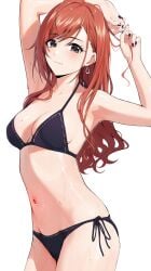 1girls adult adult_female arisugawa_natsuha armpits arms_above_head arms_up bare_armpits bare_arms bare_belly bare_chest bare_hands bare_hips bare_legs bare_midriff bare_navel bare_shoulders bare_skin bare_thighs belly belly_button bikini bikini_bottom bikini_only bikini_top black_bikini black_bikini_bottom black_bikini_only black_bikini_top black_fingernails black_nail_polish black_nails black_string_bikini black_swimsuit black_swimwear blush blush_lines blushing_at_viewer blushing_female breasts brown_eyebrows brown_eyes brown_eyes_female brown_hair brown_hair_female cleavage closed_mouth_smile collarbone dot_nose dripping_wet earrings elbows exposed exposed_armpits exposed_arms exposed_belly exposed_legs exposed_midriff exposed_shoulders exposed_thighs eyebrows_visible_through_hair female female_only fingernails fingers gin00 grin groin hands_above_head hands_up head_tilt high_resolution highres idolmaster idolmaster_shiny_colors lean_body lean_figure legs light-skinned_female long_hair looking_at_viewer mature mature_female medium_breasts nail_polish nails narrow_waist navel parted_bangs petite petite_body petite_female petite_girl shoulders side-tie_bikini sideboob simple_background slender_body slender_waist slim_girl slim_waist smile smiley_face smiling smiling_at_viewer smirk soaked solo standing string_bikini swimsuit swimwear thick_thighs thighs thin_waist tilted_head upper_body v-line wet wet_belly wet_bikini wet_body wet_breasts wet_face wet_legs wet_skin wet_thighs white_background