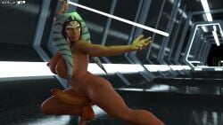 3d 3d_(artwork) ahsoka_tano alien alien_girl athletic athletic_futanari big_breasts big_penis completely_nude completely_nude_futanari dickgirl erect_nipples erect_penis erection futa_focus futanari futanari_only lekku lightsaber naked naked_futanari nude_futanari orange_body orange_skin pinup solo_futa star_wars thentrguy togruta veiny_penis white_markings