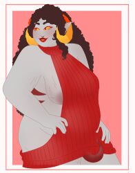 1girls alien alien_humanoid aradia_megido color colored female female_focus female_only full_color futanari homestuck homestuck_troll horn horns humanoid humanoid_alien intersex long_hair long_hair_female nutpeculiar partially_clothed partially_clothed_female skimpy skimpy_clothing solo solo_female sweater troll virgin_killer_sweater wrinkles