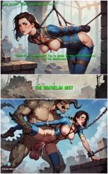 1girls 1monster ai_generated ambiguous_penetration big_dom_small_sub blonde_hair blue_eyes boots bulldog_position clothed_female creature deathclaw desert doggy_style face_down_ass_up fallout fallout_(series) fallout_3 fallout_4 fallout_new_vegas feral_on_female feral_penetrating_human game_ui gameplay_mechanics gui head_down_ass_up huge huge_cock interspecies lone_wanderer looking_pleasured monster monster_cock monster_sex pip-boy pleasure_face pleasured reptile short_hair sterlingproductions submissive submissive_female user_interface vault_dweller vault_girl vault_meat vault_suit video_game_mechanics video_games