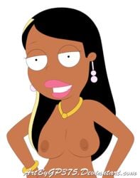 big_breasts breasts dark-skinned_female dark_skin family_guy female gp375 nipples roberta_tubbs smile the_cleveland_show