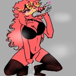 1boy 1girls anon countryhumans countryhumans_girl fabinski female heterosexual male masturbation panties panties_aside red_body red_hair spain_(countryhumans) straight straight_sex sucking_penis thighhighs vaginal_fluids vaginal_masturbation