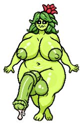 1futa animal_genitalia_on_humanoid areolae balls big_breasts chubby_futanari equine_penis floran floran_(starbound) flower flower_on_head futa_only futanari horseballs horsecock horsecock_futanari horsecock_on_humanoid huge_balls huge_cock leaf_hair nervous nipples nude overweight_futanari penis pixel_art plump precum pussy thick_thighs transparent_background wide_hips witherskins