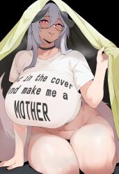 big_breasts huge_breasts setawar_(coco) suggestive_shirt thick_thighs voluptuous_female