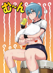 bb breasts glasses gym_uniform huge_breasts usatarou