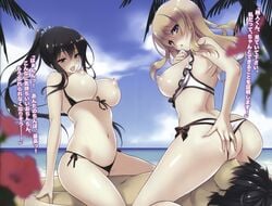 1girls 2d 2girls ass ayase_hazuki bikini breasts cunnilingus facesitting female male nipples norn_(company) oral ore_no_kanojo_to_oneechan_no_yuwaku_mizugi_shoubu overfiltered sex swimsuit tagme threesome